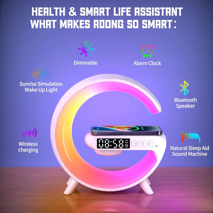 Smart LED Wirelss Charging Alarm Clock