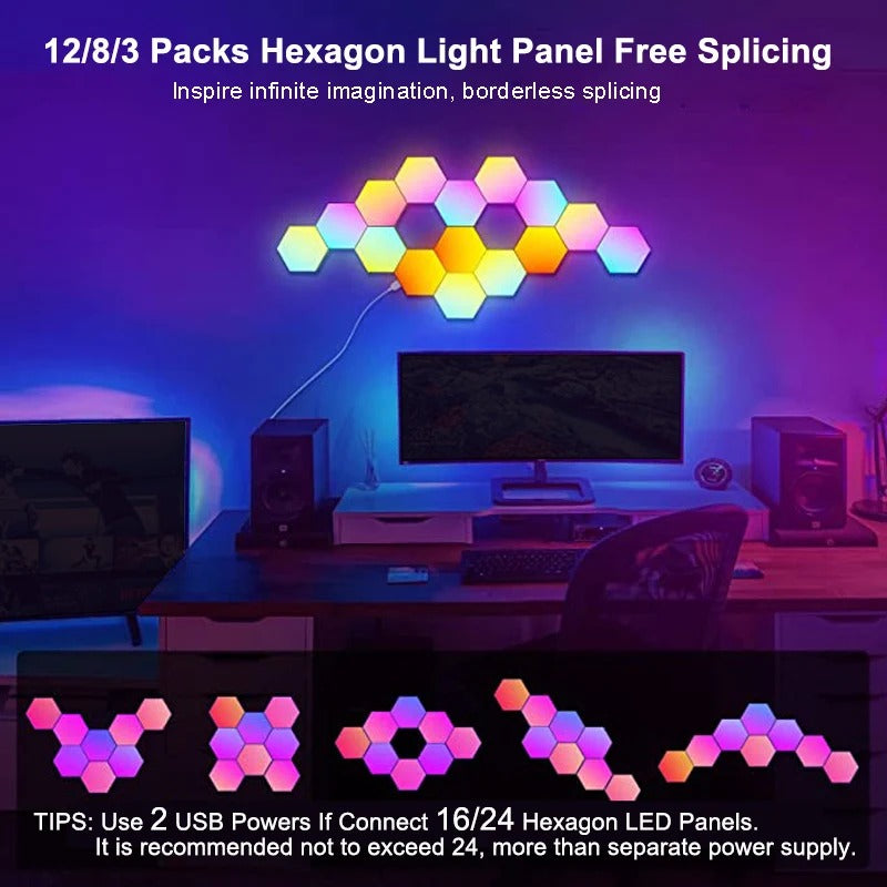 RGB LED Hexagon Light